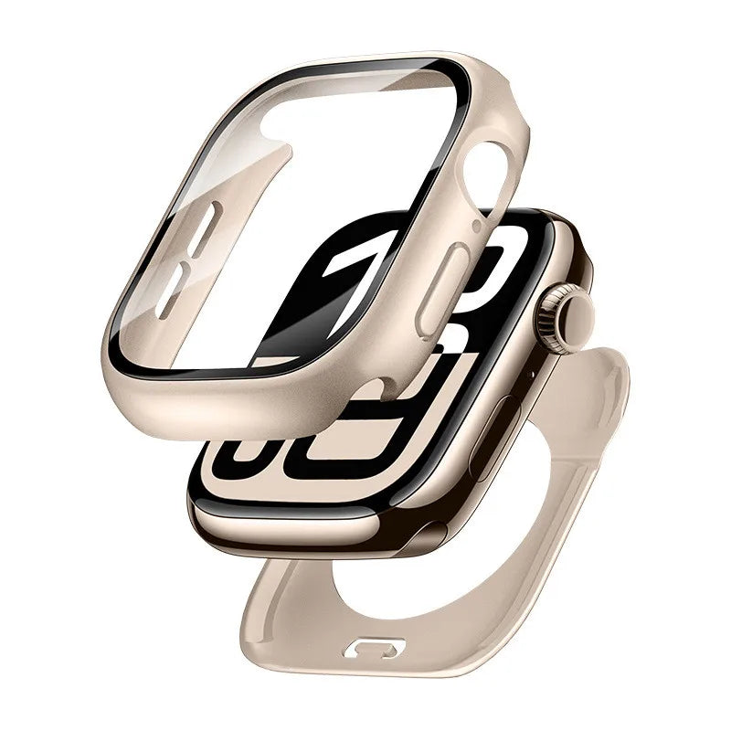 360 Full Waterproof Case Tempered Glass Cover for Apple Watch 49mm 46mm 45mm 44mm IWatch Series 10 9 8 7 4 5 6 Se 41mm 40mm 42mm