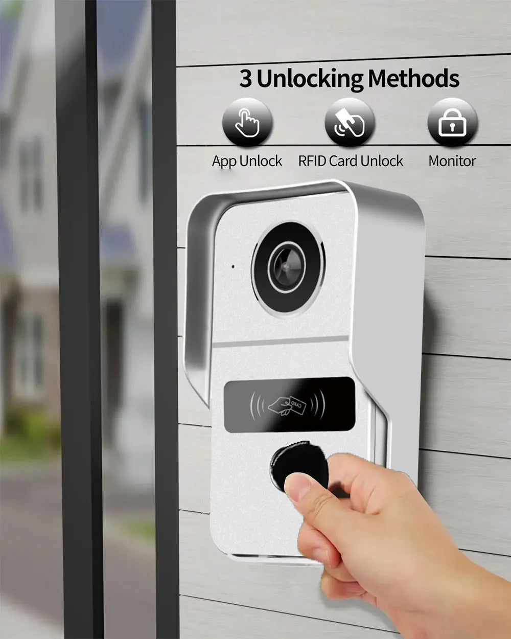 1080P Tuya Smart Doorbell Camera Home Video Intercom 5G Wifi 2 Wires 7/10 Inch Wireless Video Doorphone System 5-in-1 NFC Unlock