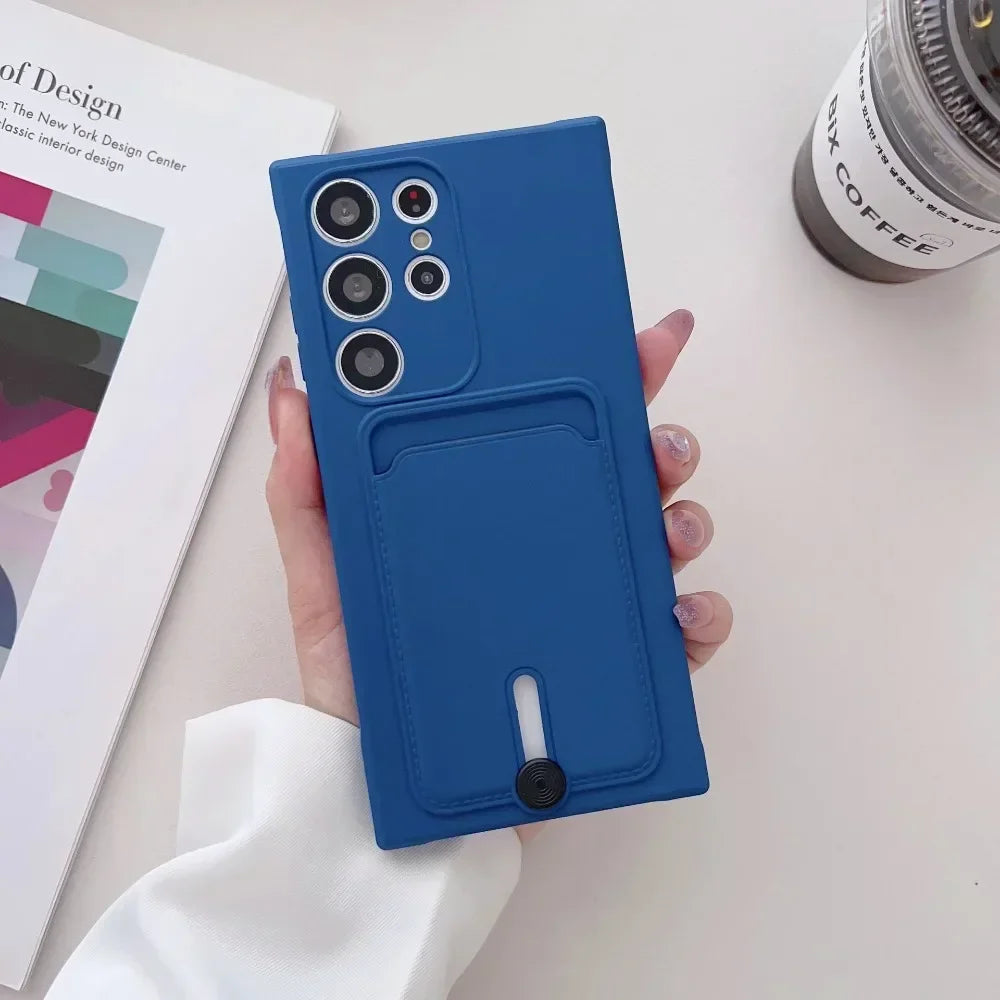 Wallet Card Holder Phone Case For Samsung Galaxy S25 Ultra S24 S23 S21 S20 FE S22+ Plus A72 A55 A53 A52S A52 A35 A33 A23 A22 5G