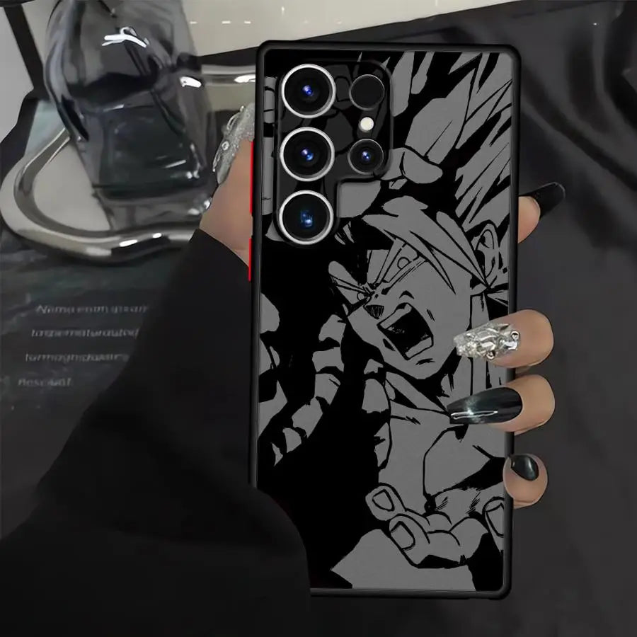 Case for Samsung Galaxy S22 S21 S24 Plus S26 Note 20 Ultra 10+ S25 Ultra S20 S23 FE Phone Cover Dragon Ball Goku Vegeta