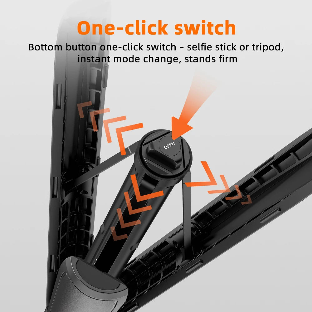 Flymile Tripod for DJI OSMO Action 6/Nano With Mount Base Quick-release Tripod 140CM Selfie Stick Photography Accessories
