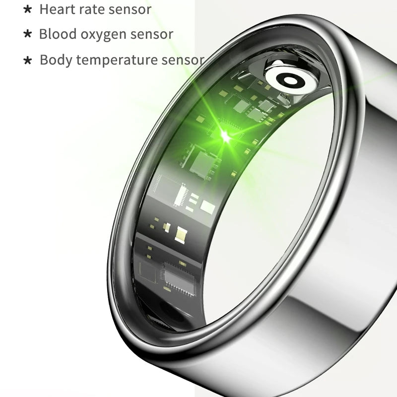 New Smart Ring R09 Health Monitor Multi Sport Mode Skin Temperature Measurement 5ATM Waterproof Smart Ring With Charging Case