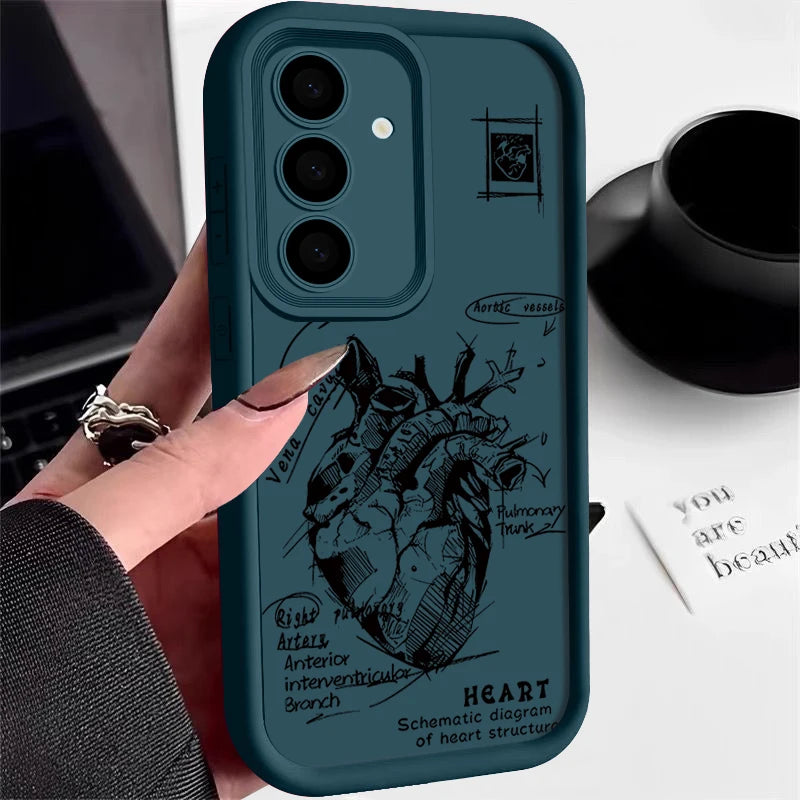 Soft TPU Case For Samsung Galaxy S26 S25 S22 S23 Ultra S24 FE A57 A56 A36 A55 A16 A17 A15 A37 5G Creative Pattern Phone Cover