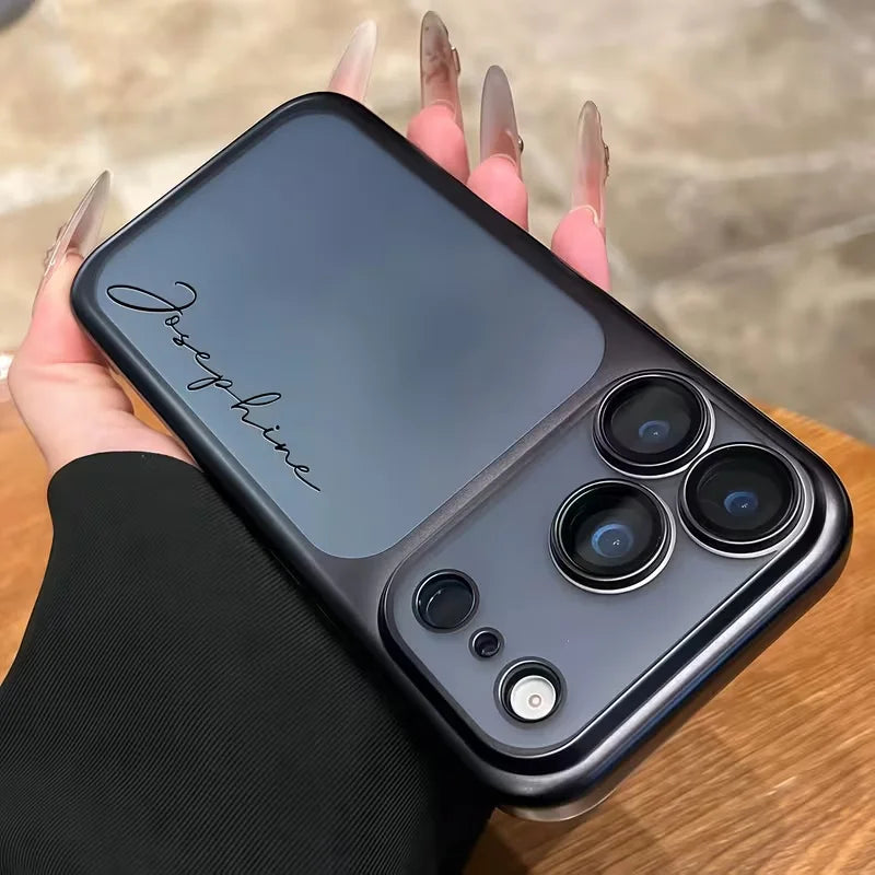 Luxury Customized Personalized Signature Name Frosted Hard PC Phone Case For iPhone 17 16 15 14 13 12 Pro Max Protective Cover