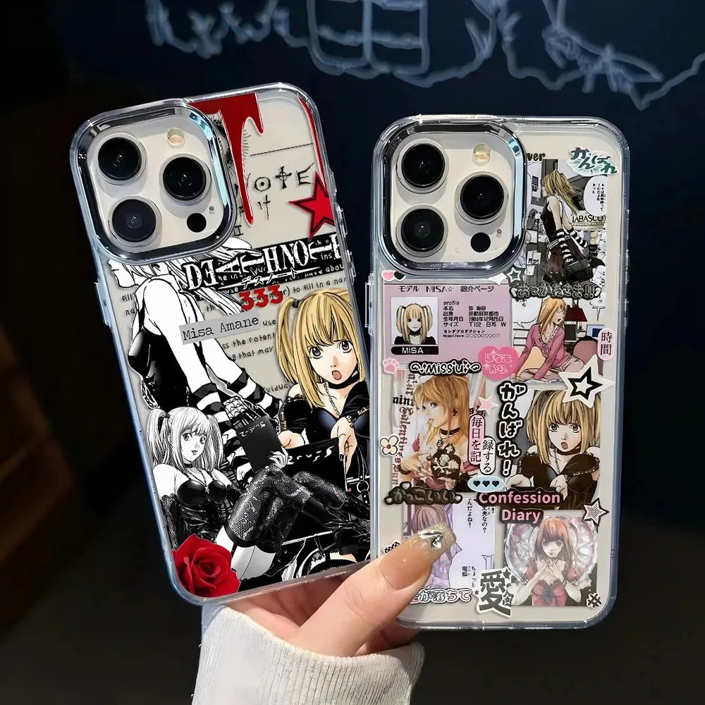 Anime Misa DEATHS NOTES Phone Case For iPhone 17 16e 16 15 14 13 12 11 mini Pro Max X XR XSMAX 8 Air Plus Transparent Soft Cover
