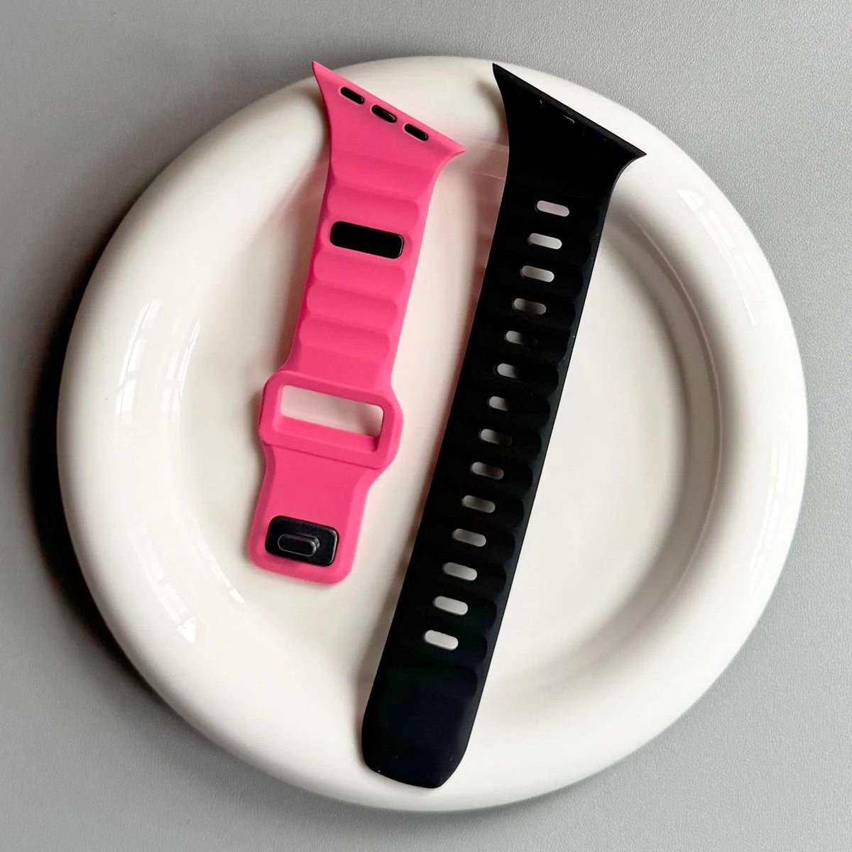 Irregular Silicone Strap For Apple Watch Band Ultra 49mm 40mm 41mm 44mm 45mm 46mm Correa Bracelet iWatch Series 11 10 9 8 7 6 SE