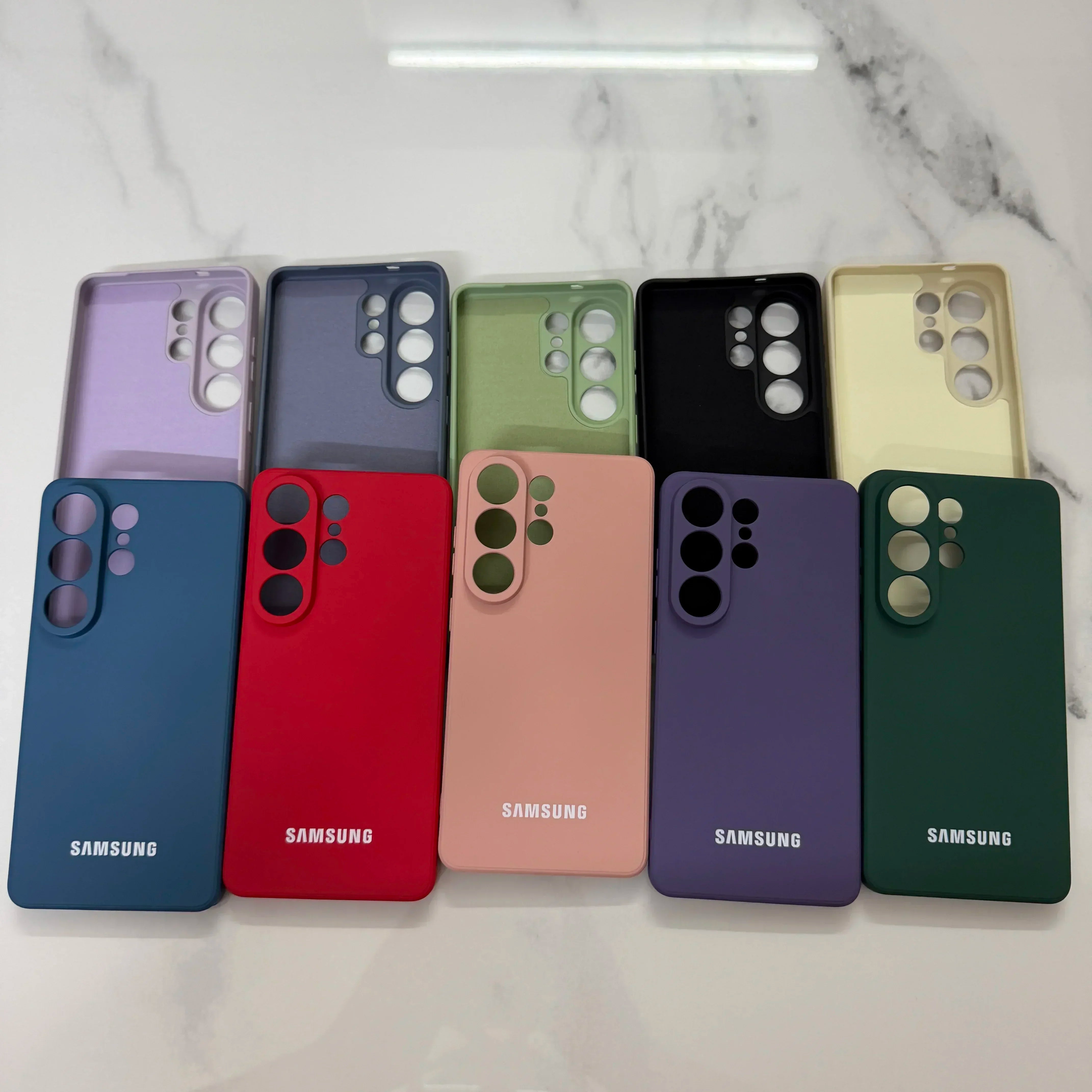 Liquid Silicone Solid Color Phone Case For Samsung Galaxy S26 S25 S24 S23 S22 S21 S20 Ultra +Plus S25 S24 S23 S21 S20 FE Case