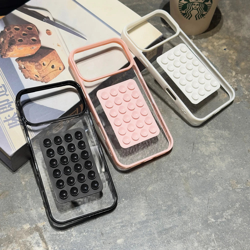 3D Suction Cup Candy Color Phone Case For Samsung S25 S24 S22 S21 S23 Ultra Plus FE A56 A36 A26 A55 A35 A16 A06 A15 A05 5G Cover