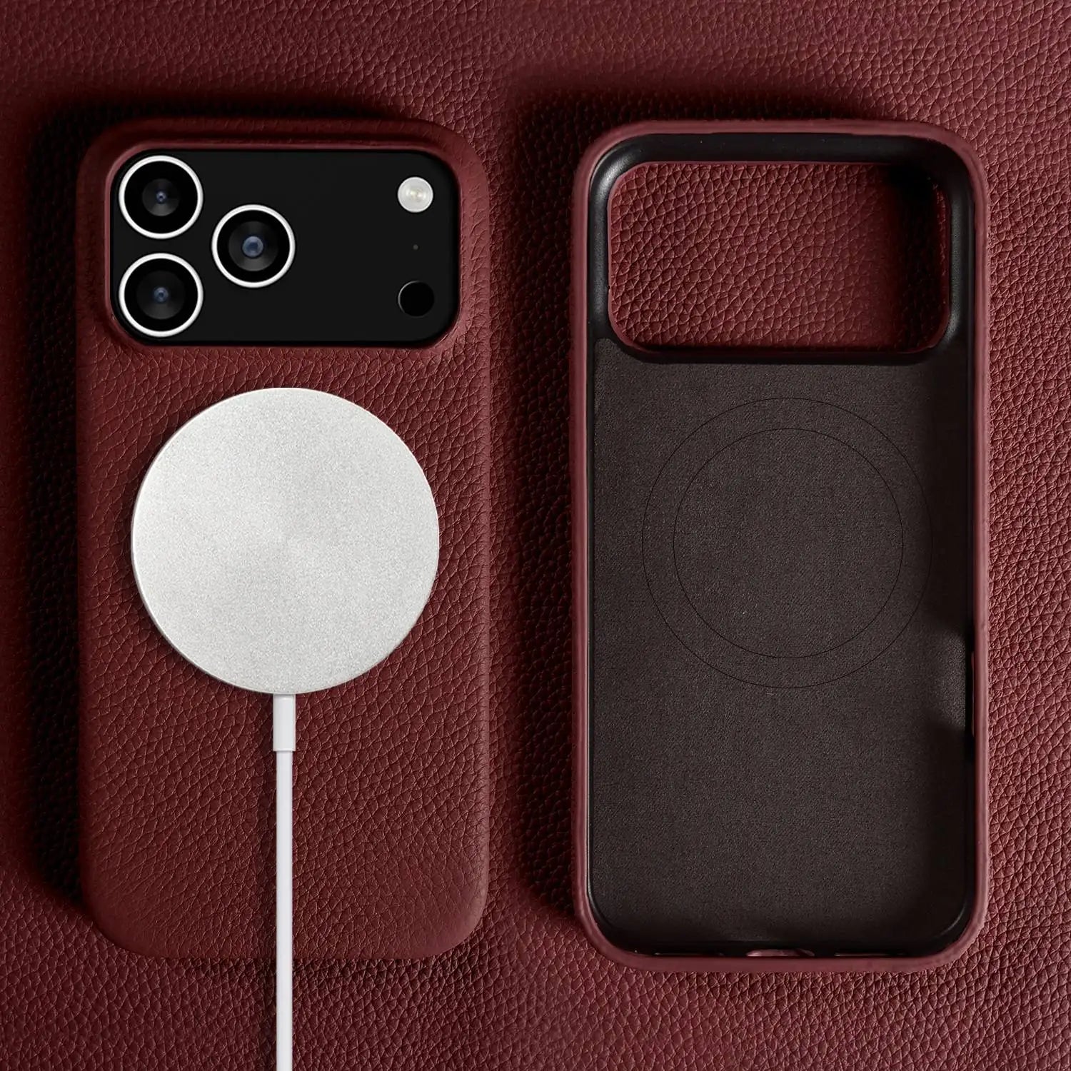 Luxury Magnetic For Magsafe Genuine Leather Case For iphone16Pro Max 15 14 13 12 11 Business Full Wrapped Phone Cases Back Cover