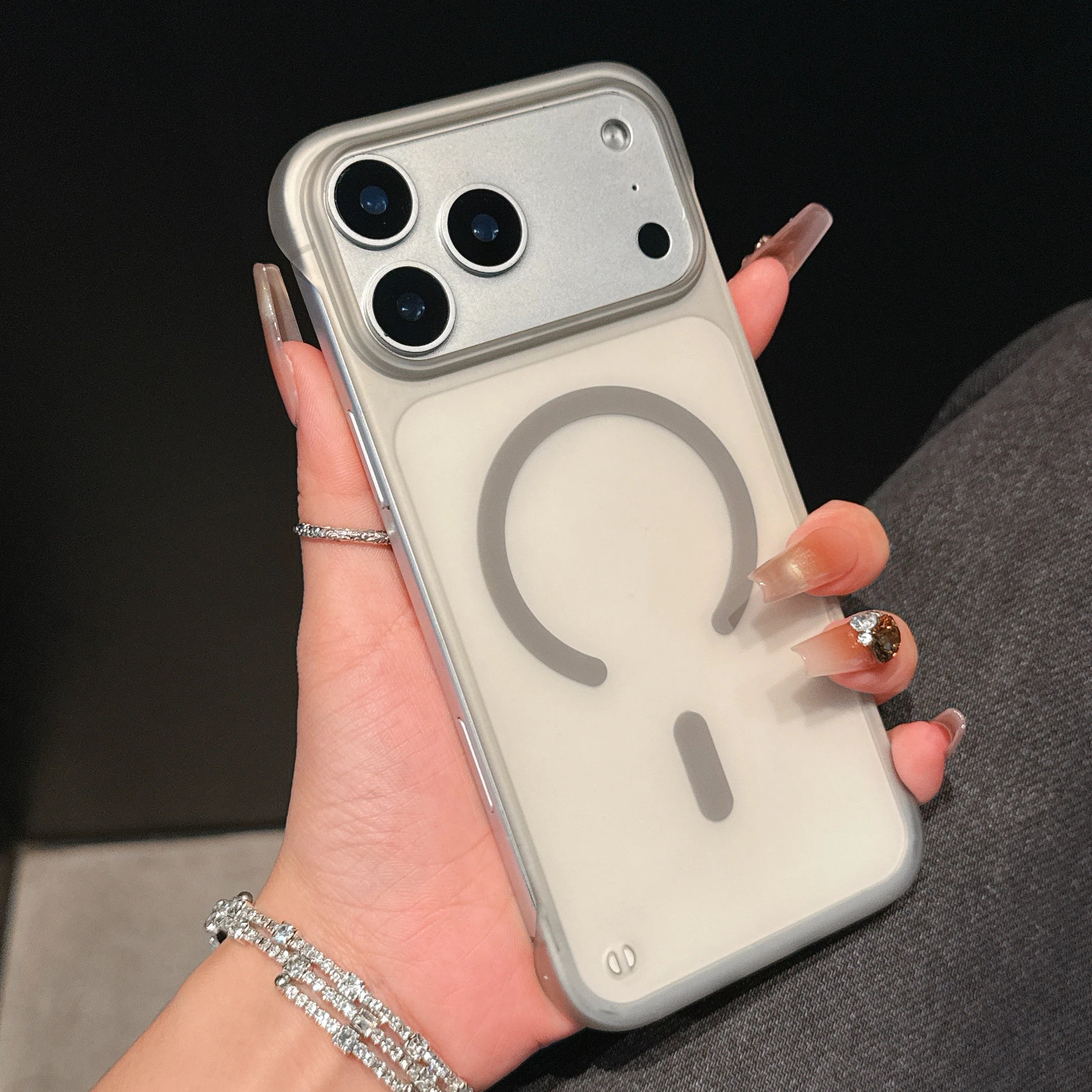Ultra Thin PC Frameless Phone Case For iPhone 17 Pro Max 14 15 Plus 11 12 13 16 Pro Air For Magsefa Wireless Charger Matte Cover