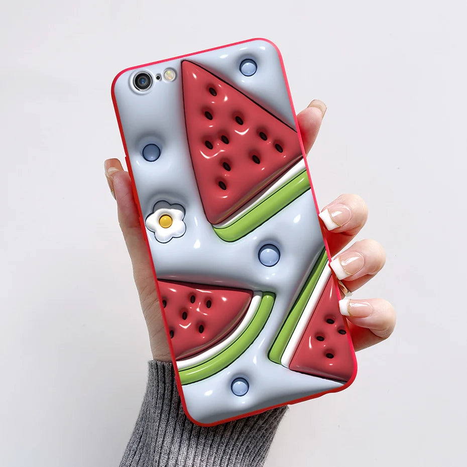Stylish Painted Cover For iPhone 6 6S Plus Case iPhone6 6S Plus Cover Silicone Soft Phone Back Case For Apple iPhone 6 6S Coque