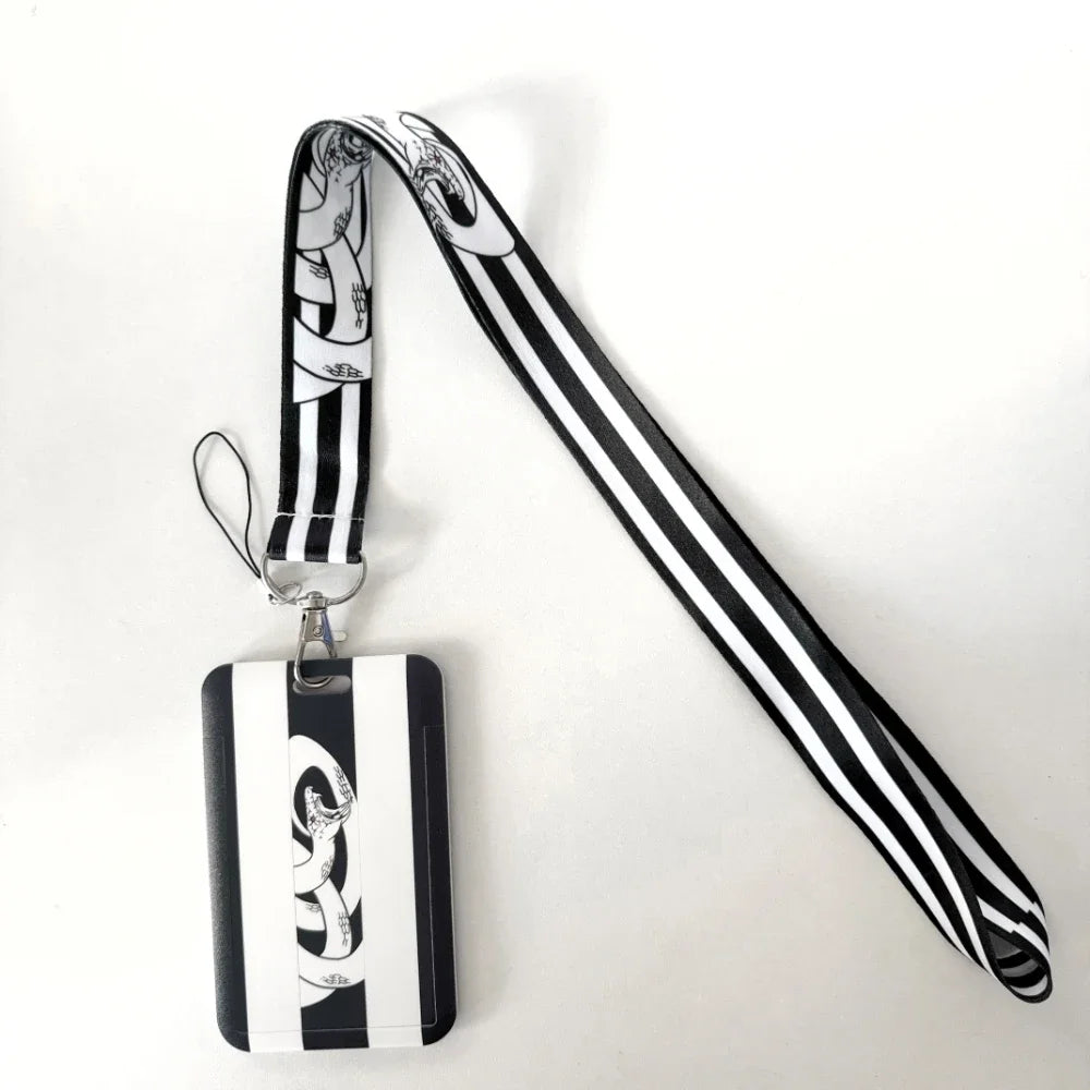 Lanyards Keychain Animated Cartoon Badge Holder ID Credit Card Pass Hang Rope Lanyard For Keys Anime Accessories Gifts