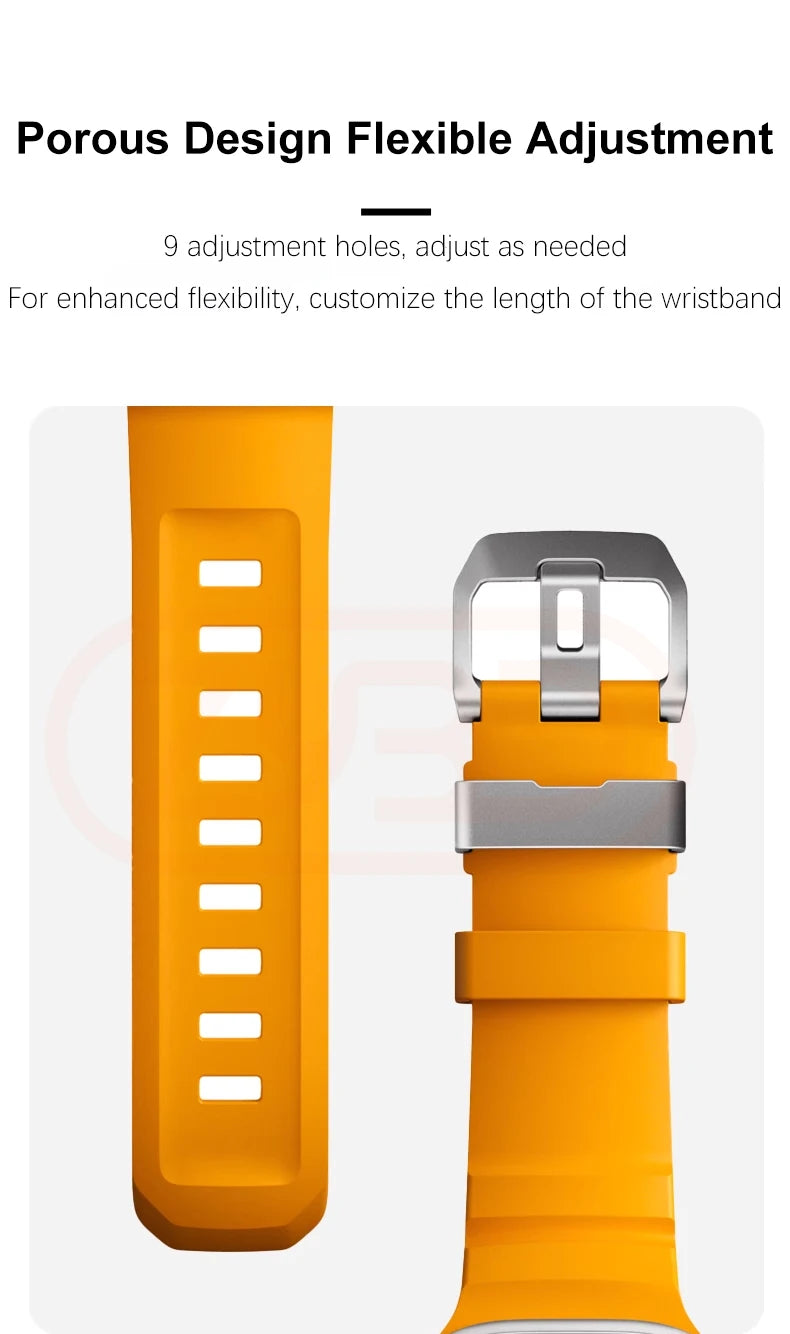 Sport Silicone Band For Apple Watch Ultra 2 10 9 8 7 6 SE 5 4 Titanium Metal Bracelet Strap For iWatch 42mm 44mm 45mm 46mm 49mm