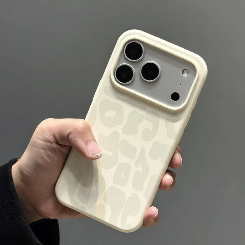 Ins Leopard Pattern Liquid Silicone Case For iPhone 17 11 12 13 14 15 16 Pro Max Plus Air Soft Camera Control Button Soft Cover