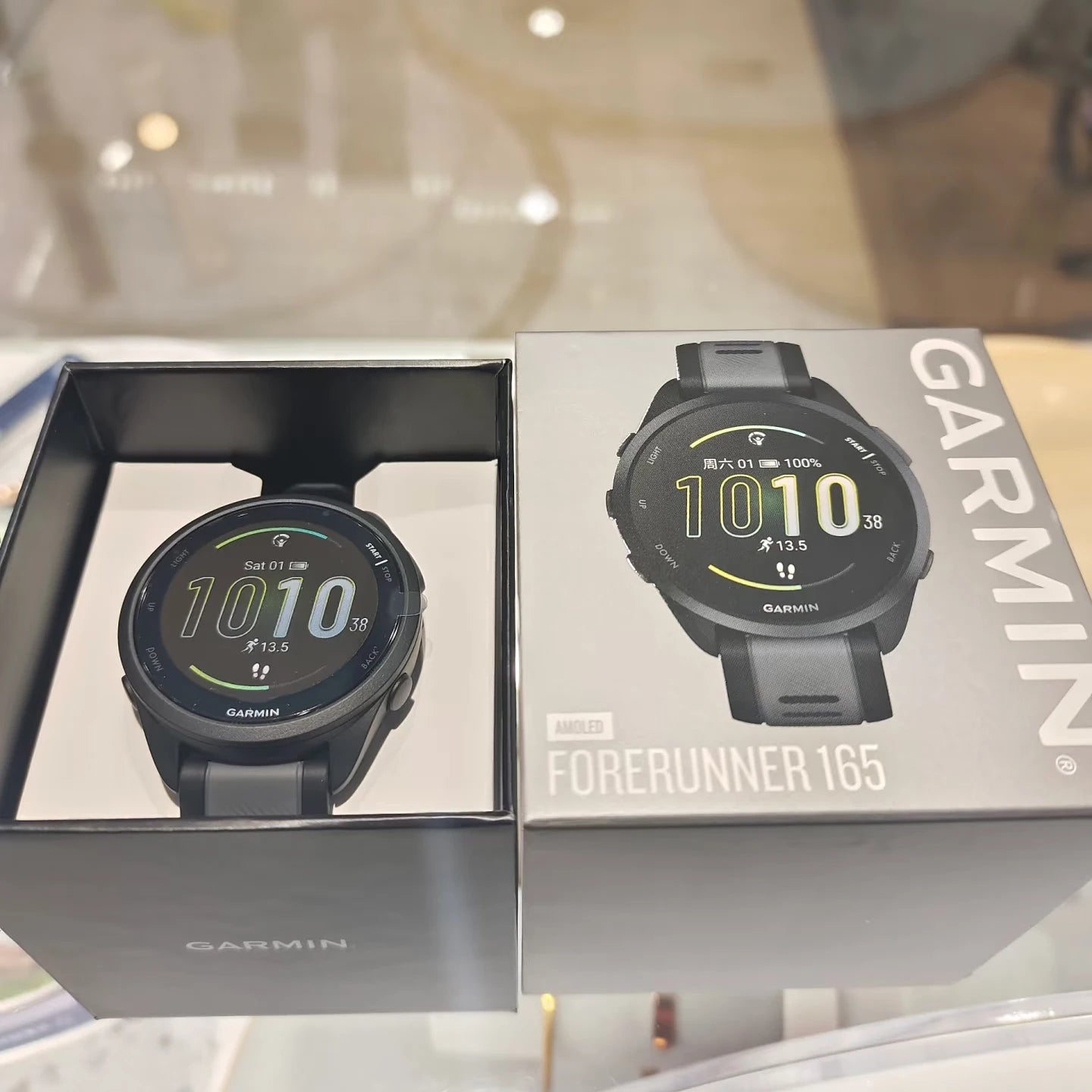 Garmin Forerunner 165 1.2”AMOLED Display Professional Running, Riding Swimming Triathlon Marathon Track Field Training