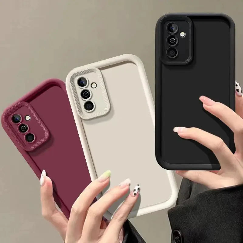 Candy Color Phone Case For Samsung Galaxy S25 S24 Ultra S23 S22 Plus S21 S20 FE Lite Note 20 5G Shockproof Soft Silicone Cover
