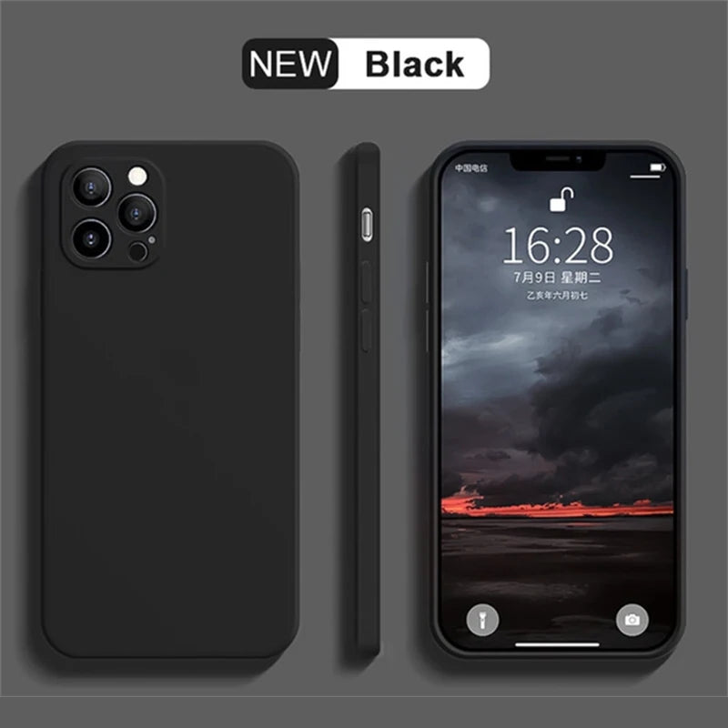 Plum red Anti Drop Case For iPhone 16 11 12 13 14 15 Pro Max 12 Mini 7 8 X XS XR Cover Coque Funda Silicone Soft TPU Back Cover