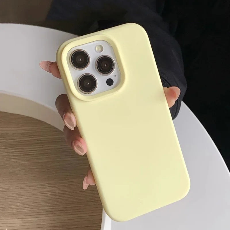 Dopamine-Inspired Silicone Solid Color Simple Fashion Phone Case for iPhone 17 Pro 16 Plus 16 Pro Max 15 14 13 12 11 Back Cover