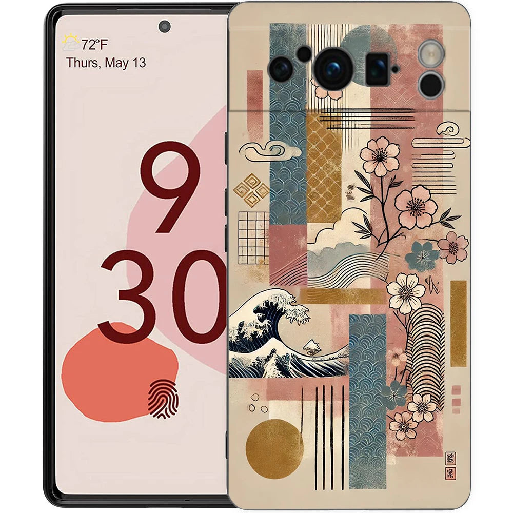 For Google Pixel 10 Pro Phone Case Pixel 9 Pro XL TPU Case Pixel 8 Pro 9A 8A 7A 7 6A 6 Pro Cover Japan Osaka Kanagawa Label
