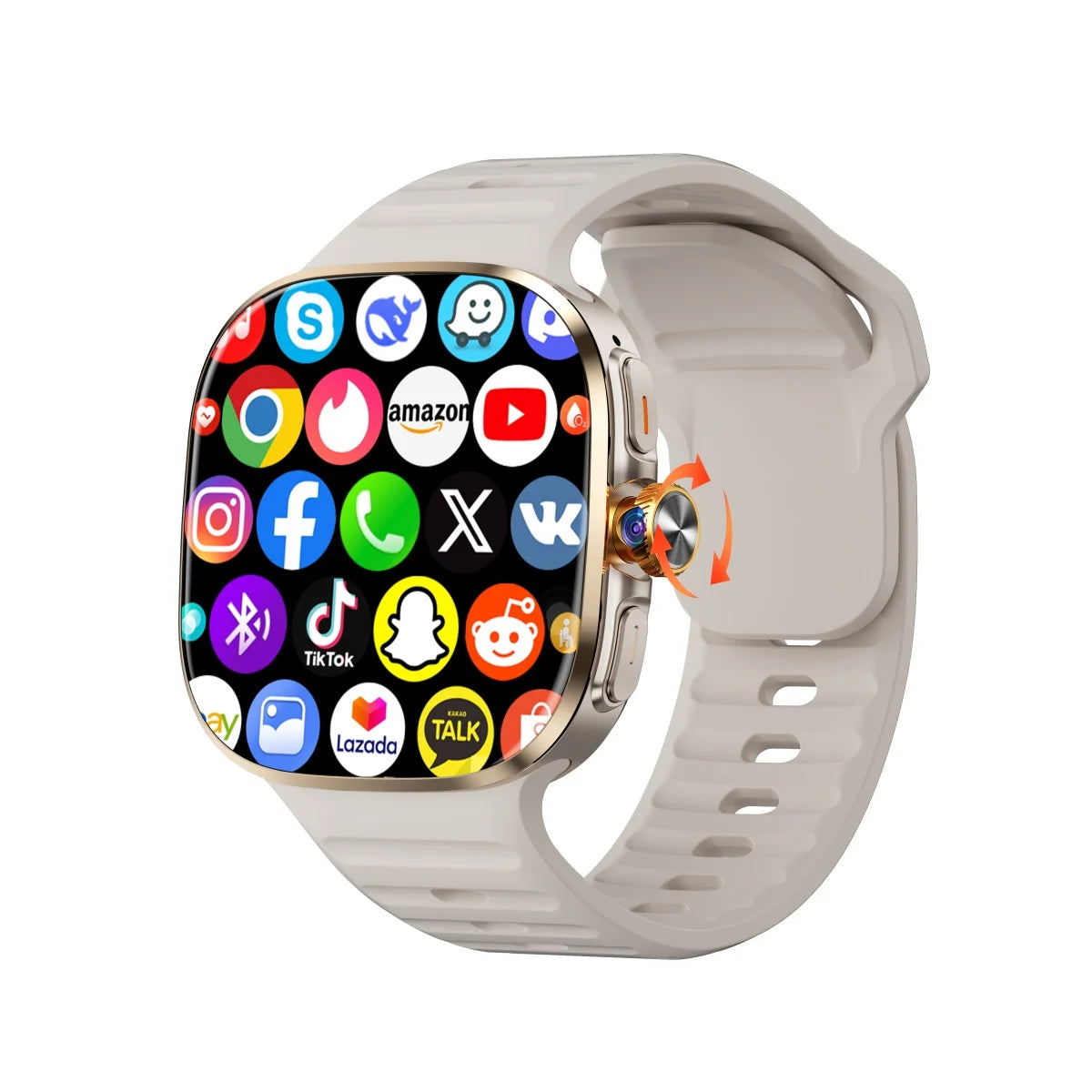 M99 4G 5G Full Netcom Smartwatch 2.4 inch Amoled Screen insert Sim Card GPS WIFI 190° Rotating Camera Game Android Smart Watch