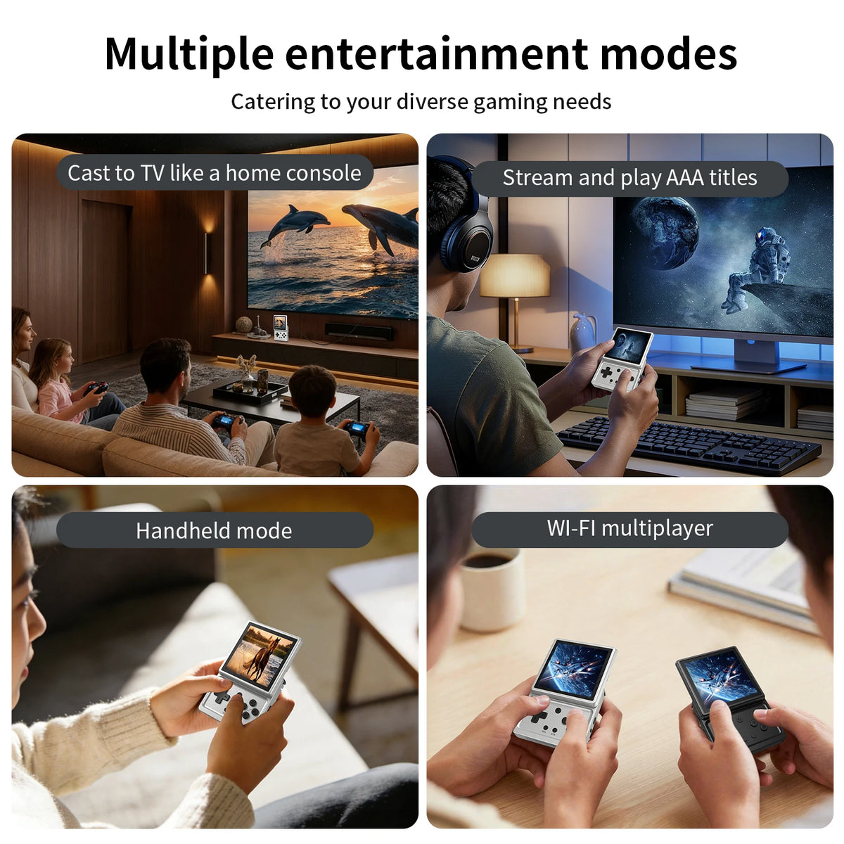 Anbernic RG Rotate Android Handheld Game Console 3.5" IPS 720×720 T618 Retro Gaming Emulator WiFi 3GB+32GB Portable Player