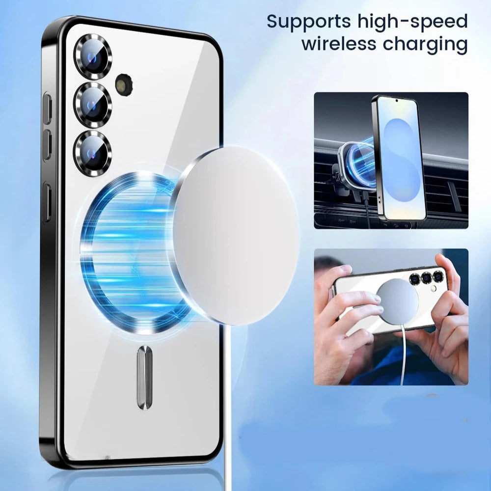 Plating Magsafe Magnetic Case For Samsung Galaxy S26 S25 FE S24 S23 Ultra A56 A36 A26 A55 A54 A17 A07 A16 A35 A15 A14 A05 Cover