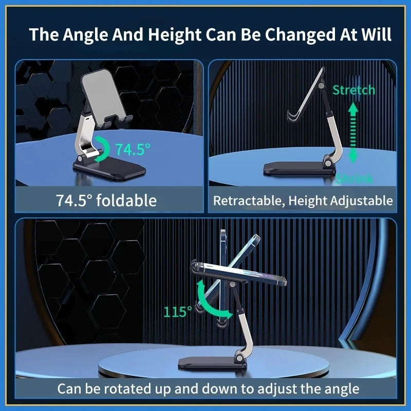 Desk Mobile Phone Holder Stand for iPhone iPad Xiaomi Adjustable Desktop Tablet Holder Universal Table Cell Phone Stand