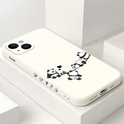 Baby Panda Phone Case For iPhone 17 17 Air 16 15 14 13 12 11 X XR XS Plus Pro Max Mini Silicone Cover