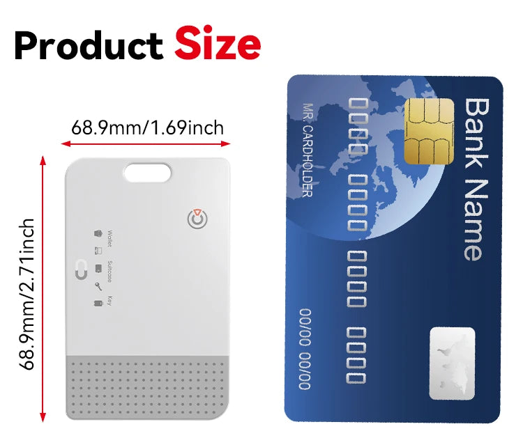Dual Syste1.7mm Wallet Tracker Wireless Charging Locator for Apple Find My & Google Find Hub Global Tracking Anti-lost Smart Tag