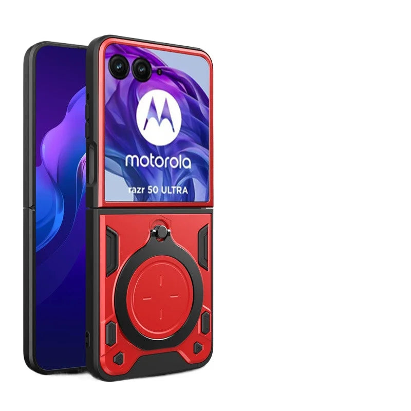 Heavy Duty Protective Magnetic Cover For Motorola Moto Razr 70 60 50 40 Ultra Razr+ 2026 2025 2024 Case With Ring Holder Stand