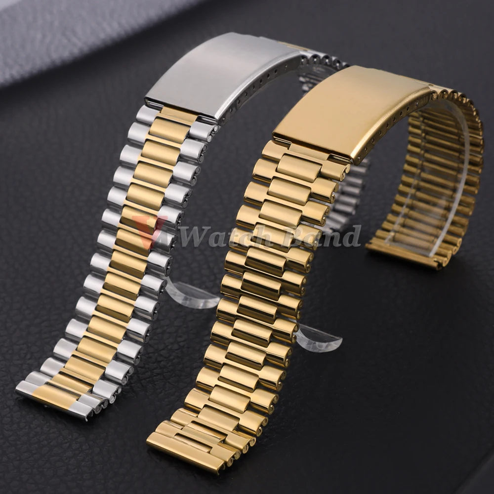 Universal Metal Watchstrap 18mm 20mm 22mm Business Wrist Strap for Smartwatch Stainless Steel Band Men Women Watch Accessoriess