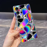 Iridescent Liquid Metal Texture Phone Case for Samsung Galaxy S26 S25 S24 S23 S22 S21 S20 FE Plus Lucency TPU Protection Cover
