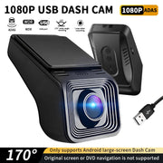 ADAS USB Car DVR Dash Cam 1080P HD for Android Navigation 170° Wide Angle ADAS Intelligent Assistance Driving Recorder