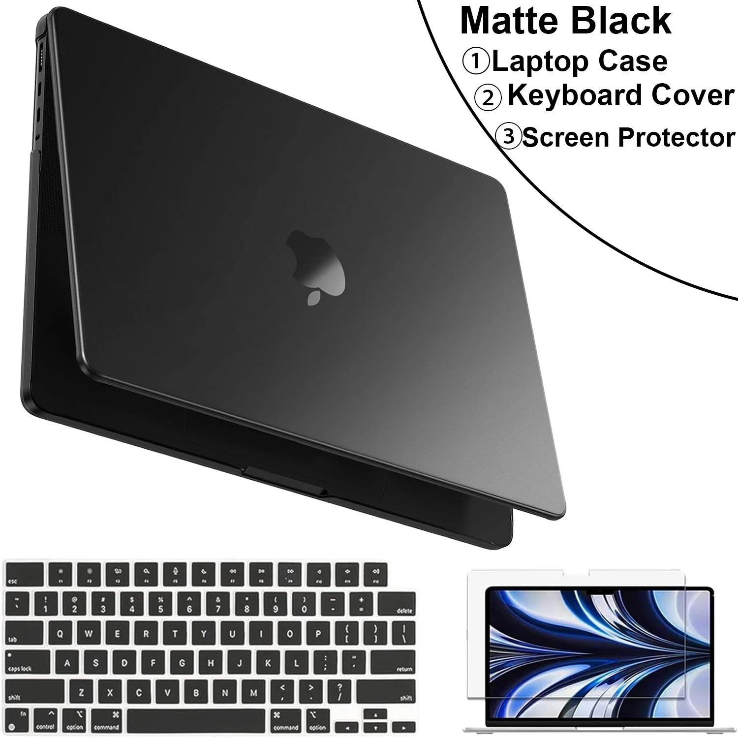 Matte Laptop Case For MacBook Air 13.6 inch Case M5 M4 M3 M2 2026-2022 Release Model A3240 A3113 A2681,For MacBook Accessories