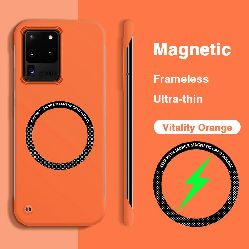 Slim Phone Case for Samsung Galaxy S20 Ultra FE Plus S20Ultra S20FE S20+ S20Plus 5G Magnetic Frameless Simple Back Cover Housing