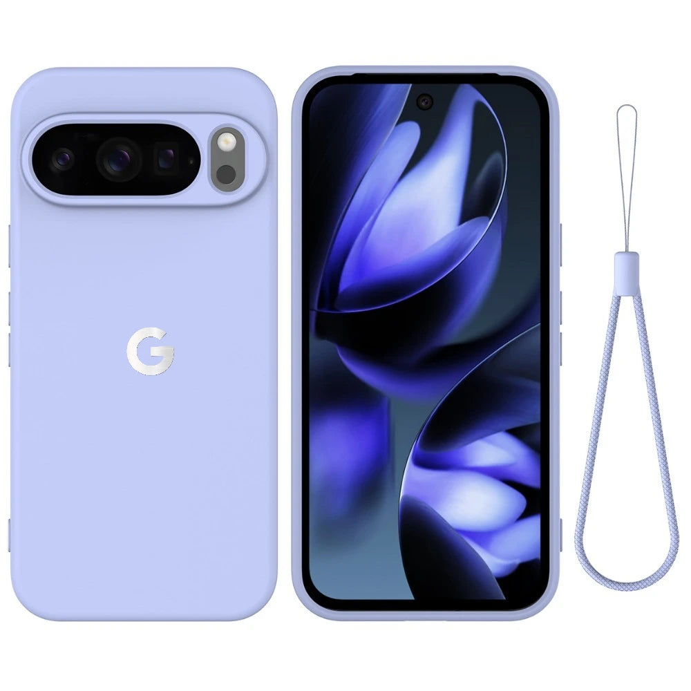 Fashion Liquid Silicone Case For Google Pixel 11 10 9 8 Pro XL 10a 9a 8a Shockproof Soft TPU Protection Cover With Lanyard Strap