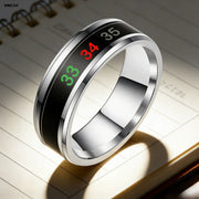 Smart Stainless Steel Multifunctional Ring for Couple Mood Feeling Intelligent Temperature Sensitive Rings Waterproof Jewelry