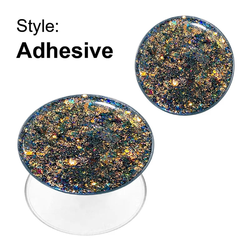 Glitter Phone Grip Socket Foldable Phone Holder Ring Holder With Adhesive for Iphone 17 16 15 14 13 Samsung Grip Tok Bracket