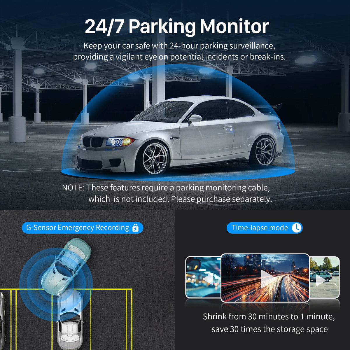KAWA Dash cam Video Recorder D6 3K Car Camera, Car DVR Voice Control Dash AUTO Camera,Night Vision Dashcam 2025 New