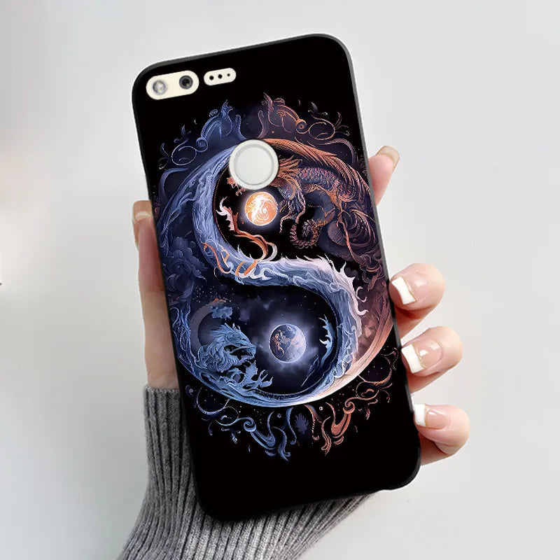For Google Pixel 1 Soft Silicone Black Case For Google Pixel 1XL Elegant Style New Design Pattern Snow Mountain Casing