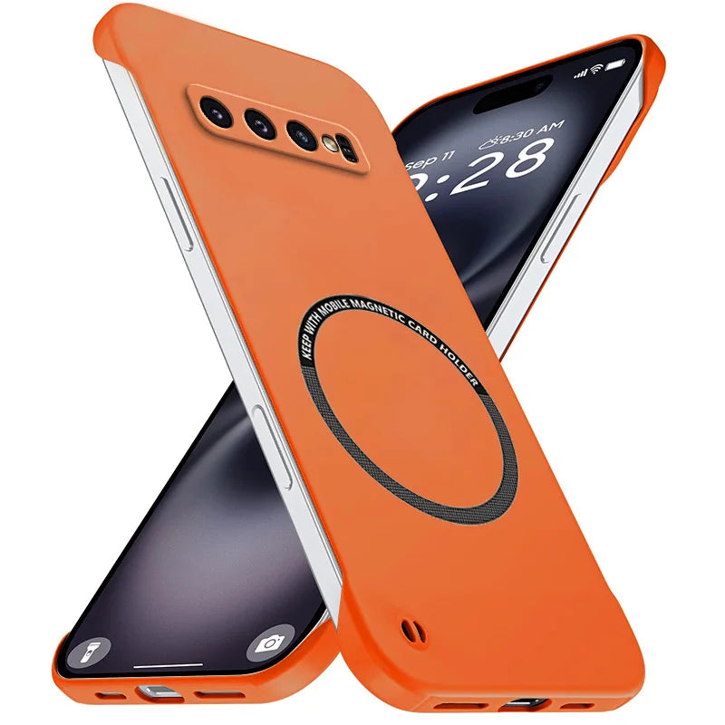 Magnetic Slim for Samsung S9 S10 S20 Plus Ultra FE S9Plus S10Plus Phone Cases Matte Hard PC Cover Borderless Shockproof Armor