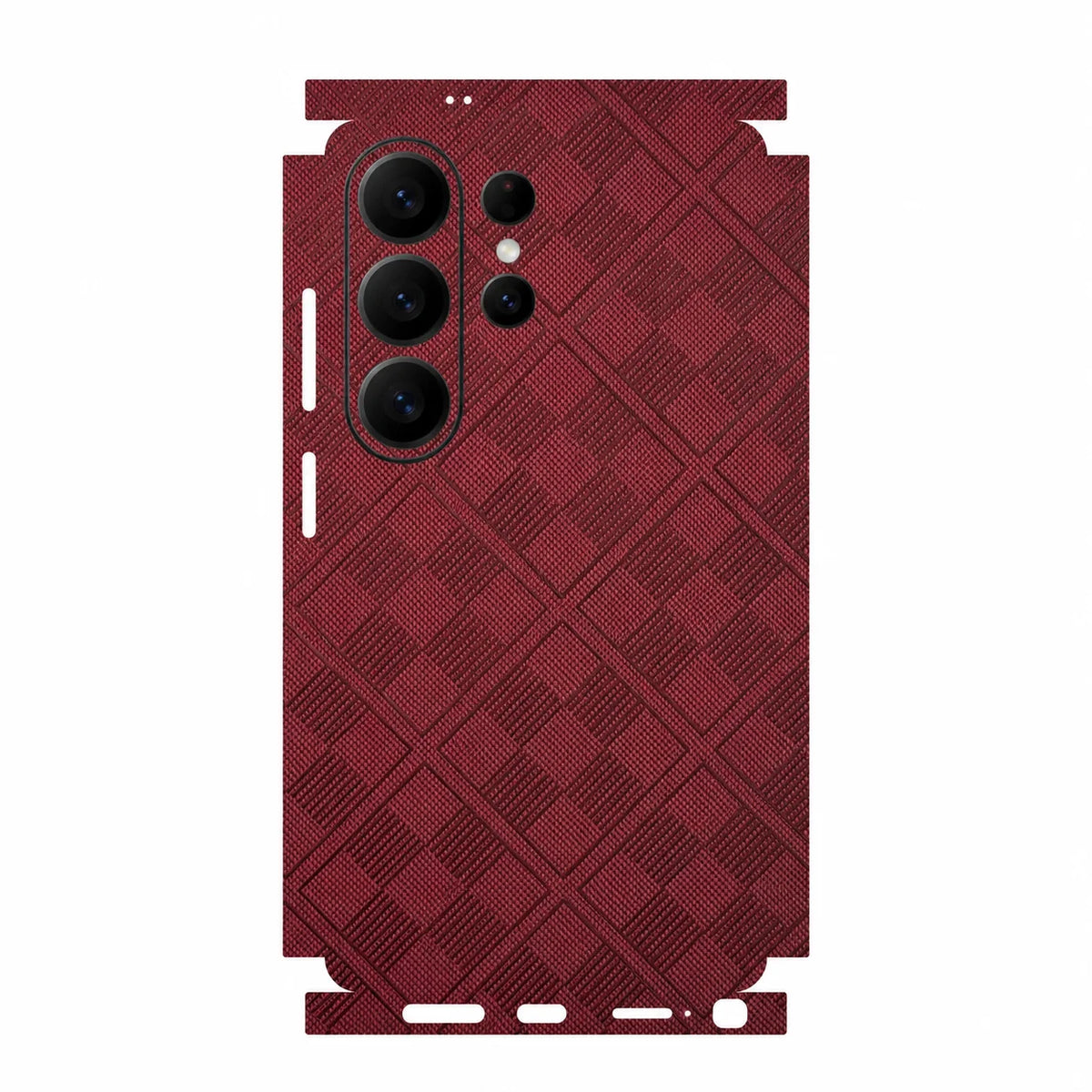 Full Coverage Faux Leather Back Skin for Samsung Galaxy S26 S25 Ultra Plus S24 S23 Full Wrap Anti Scratch Rear Film Sticker