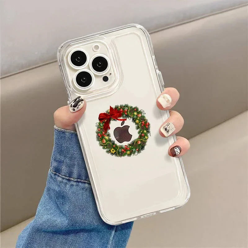 Funny Cartoon New Year Christmas Santa Phone Case for iPhone 17 16 15 14 13 12 11 Pro Max Mini SE4 Plus Air 16E Shockproof Shell