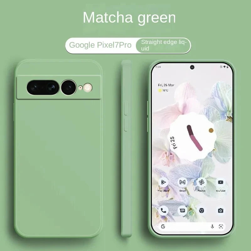 For Google Pixel 8A Case Pixel 10 Pro 7A 9 Cover Liquid Silicone TPU Soft Solid Color For Google Pixel 8 Shockproof Back Cases