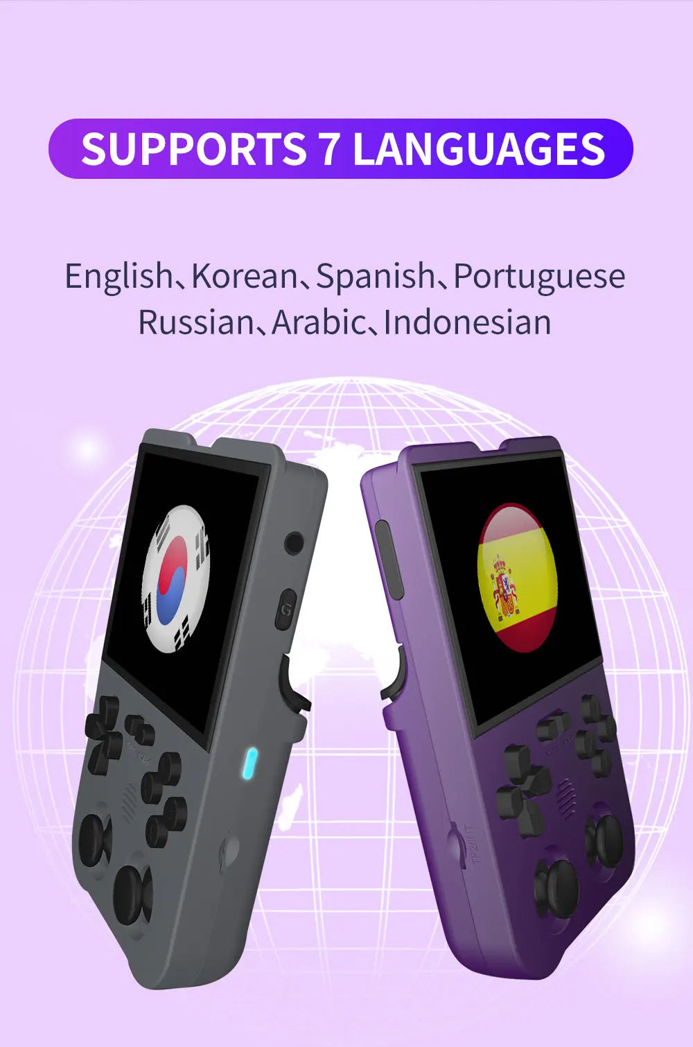 XU10 2.0 Version Retro Handheld Game Console Linux System 3.5 Inch IPS Screen 3000mAh Battery Nostalgic Retro Video Player