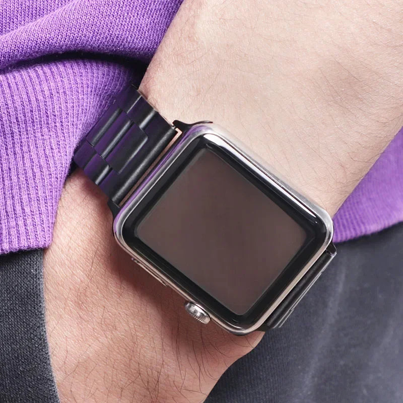 Stainless Steel Strap For Apple Watch Ultra 4 3 2 49 45 41 40 46 38 42 44mm Metal band Bracelet For iWatch Series SE 11 12 9 8 7