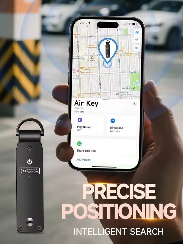 Air Keychain Car Key Chains with GPS Tracker Key Finder Built-in Airtag Chips Works with Apple Find My iOS Only Key Organizer