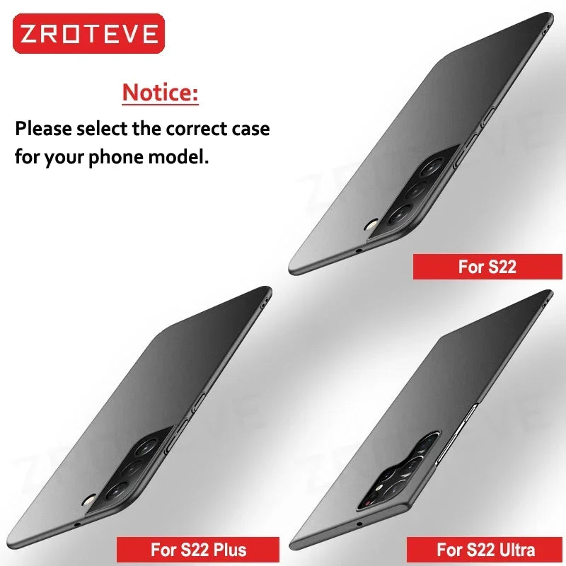 S22 Case Zroteve Slim Hard PC Matte Cover For Samsung Galaxy S24 S23 S22 Ultra S25 Edge S20 S21 FE S10E S10 E S22+ Phone Cases