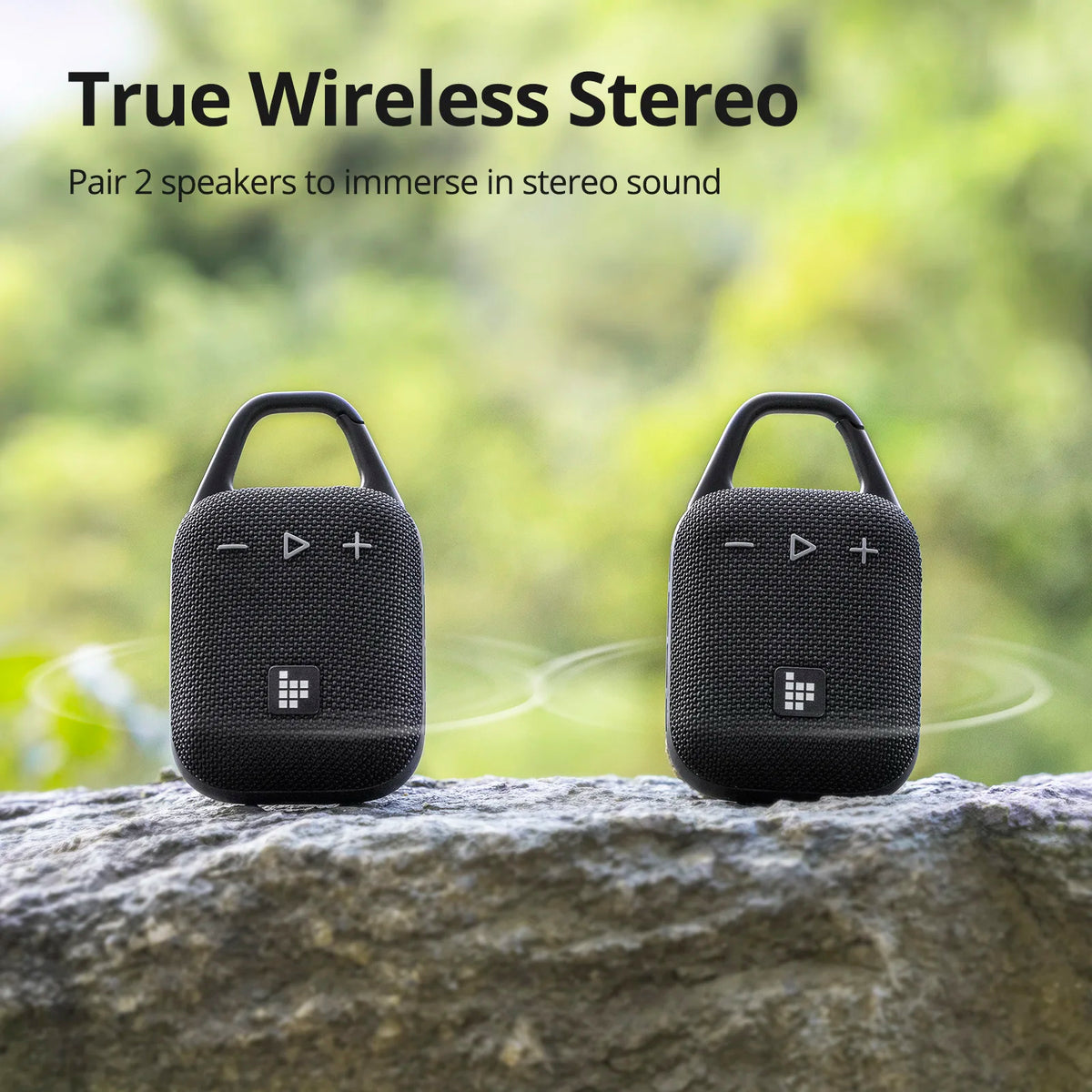 Tronsmart Bluetooth Speaker Mirtune H1 Portable Speaker with Hook, IPX7 Waterproof, 20H Playtime, TWS, for Camping, Hiking, Local Shipment