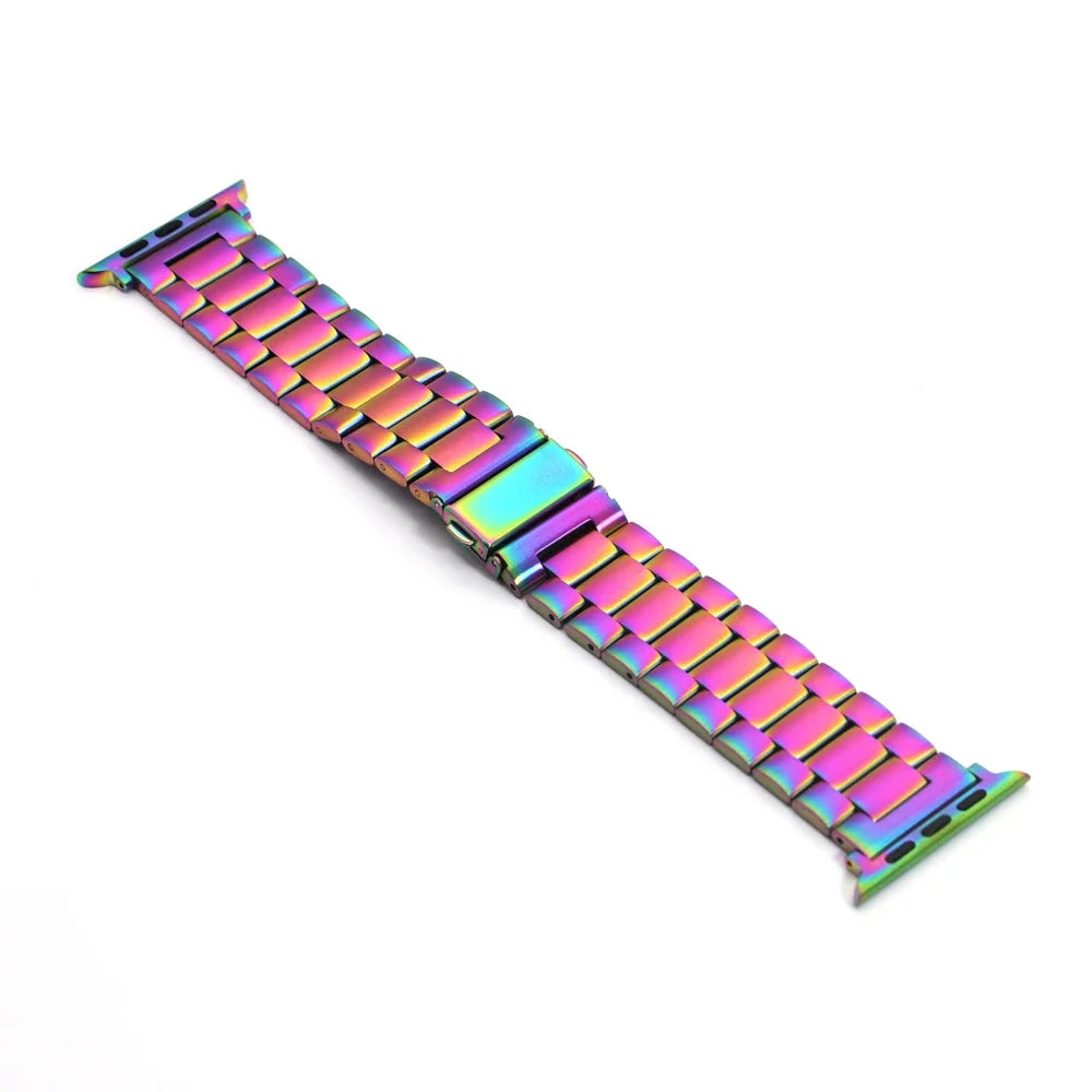 Stainless Steel Band for Apple Watch Ultra 4 3 2 49mm Series 12 11 10 46mm 45mm 44mm 42mm Metal Strap for IWatch 9 8 7 6 SE3 5 4